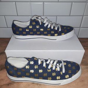 Notre Dame Row One Canvas Shoes - Blue & Gold - Men's Size 11.5/Women's Size 13